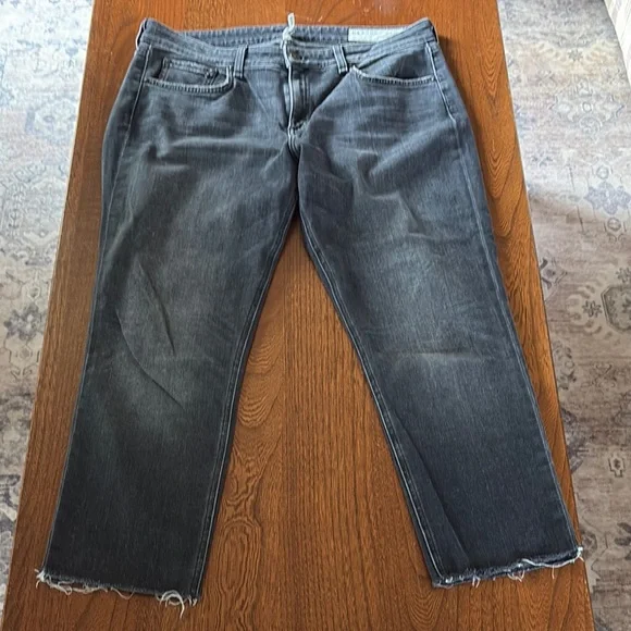 Rag & Bone Dre Low-Rise Slim Boyfriend Jeans in Night Rider 29 - Picture 7 of 14